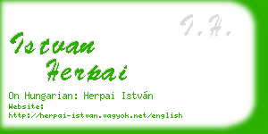 istvan herpai business card